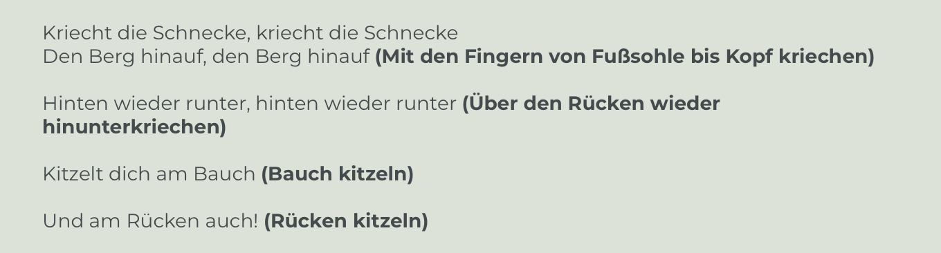 Kriecht die Schnecke Reime